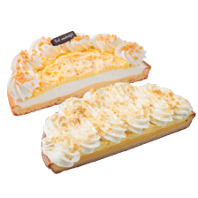 Luxe vanille roomvlaai of bananenvlaai half